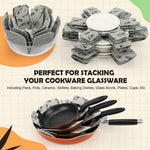BOYAN Pot and Pan Protectors, Set of 12 and 3 Different Size, Cookware Protector Set/Felt Pots and Pans Divider Separator Pads Anti-Slip to Avoid Scratching or Marring When Stacking