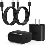 2-Pack 3FT Phone USB C Cables with Type C Charger Fast Charging Blocks Compatible with Samsung and iPhone Devices