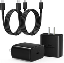 2-Pack 3FT Phone USB C Cables with Type C Charger Fast Charging Blocks Compatible with Samsung and iPhone Devices