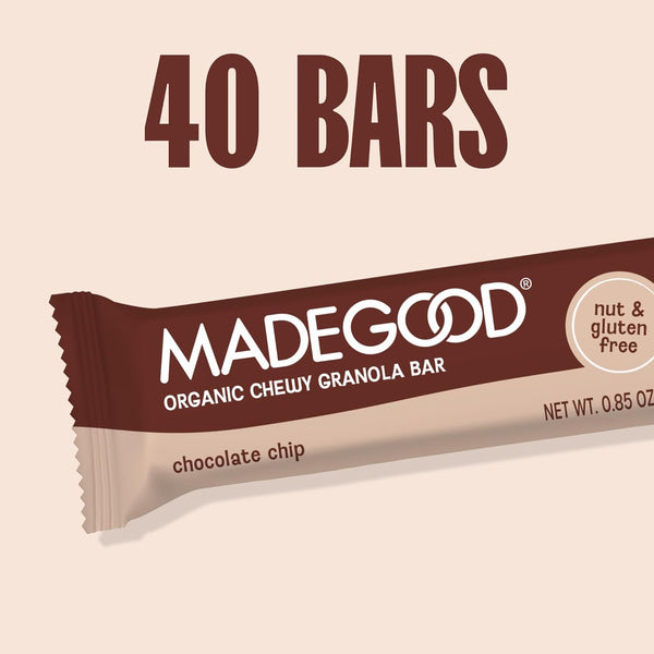 Gluten Free Granola Bars with Dark Chocolate and Vegetable Extracts, 40 Count