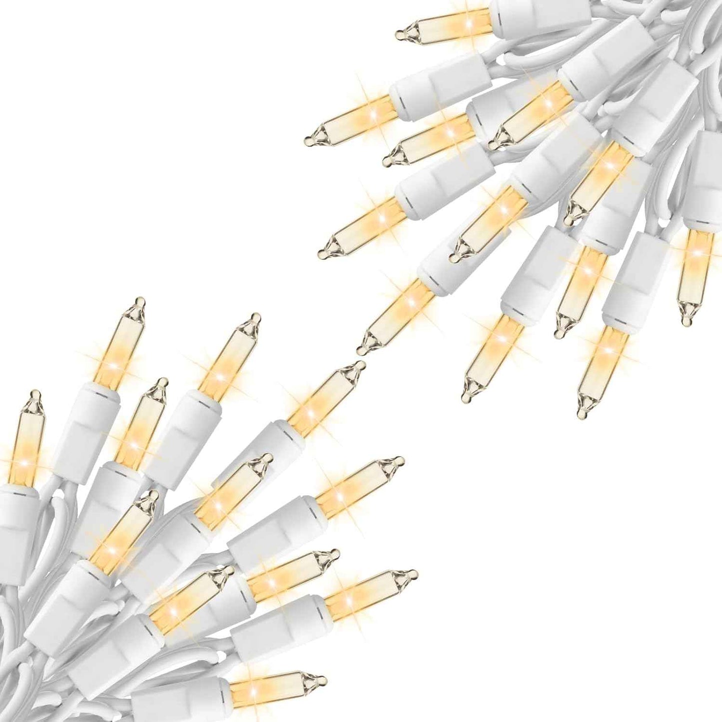 Christmas Pink Mini String Lights - 100 Count 25 Feet Detachable Incandescent Bulb Waterproof Fairy Lights Plug in for Indoor Outdoor Party Patio Xmas Tree Valentine's Day Decoration, White Wire