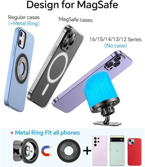 Kaistyle for Magsafe Car Mount【20 Strong Magnets】Magnetic Phone Holder for Car Phone Holder Mount Dash Mounted Holders Cell Phone Holders for Your Car Accessories for Women Men for iPhone 17 16 15 14 - Rayz Mart