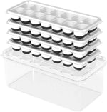 Ice Cube Trays for Freezer - 3 Pack 42 Cubes, Easy to Release Silicone Ice Trays with Spill-Resistant Lids, Reusable Ice Tray,Stackable and BPA-Free, Perfect for Cocktails, Drinks,and Ice Coffee