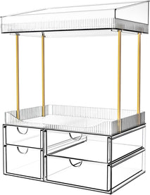 4-Tier Makeup Organizer with 4 Drawers for Countertop Storage