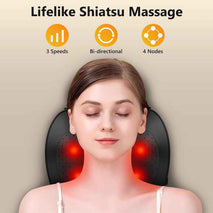 iKristin Back Massager,Back and Neck Massager with Heat,Shiatsu Deep Tissue Back Massager,Electric Massage Pillow for Shoulders,Legs,Foot,Body Muscle Relief,Neck Massager for Women/Men/Dad/Mom