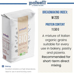 polselli organic flour type 00 all purpose double zero 5 kg 11 lbs italian grain
