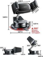 LISEN Suction Phone Mount for Car, [Ultra Suction & 95% Cases Friendly] Car Phone Holder Mount Vacuum Dashboard Phone Holder, Car Cell Phone Holder for iPhone 17 16 15 14 Pro Max Air Galaxy S26 S25