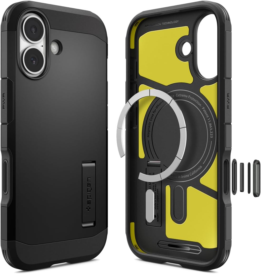 Spigen for iPhone 17 Pro Max Case, Tough Armor T MagFit [Camera Control Button] [Compatible with Magsafe] - Black