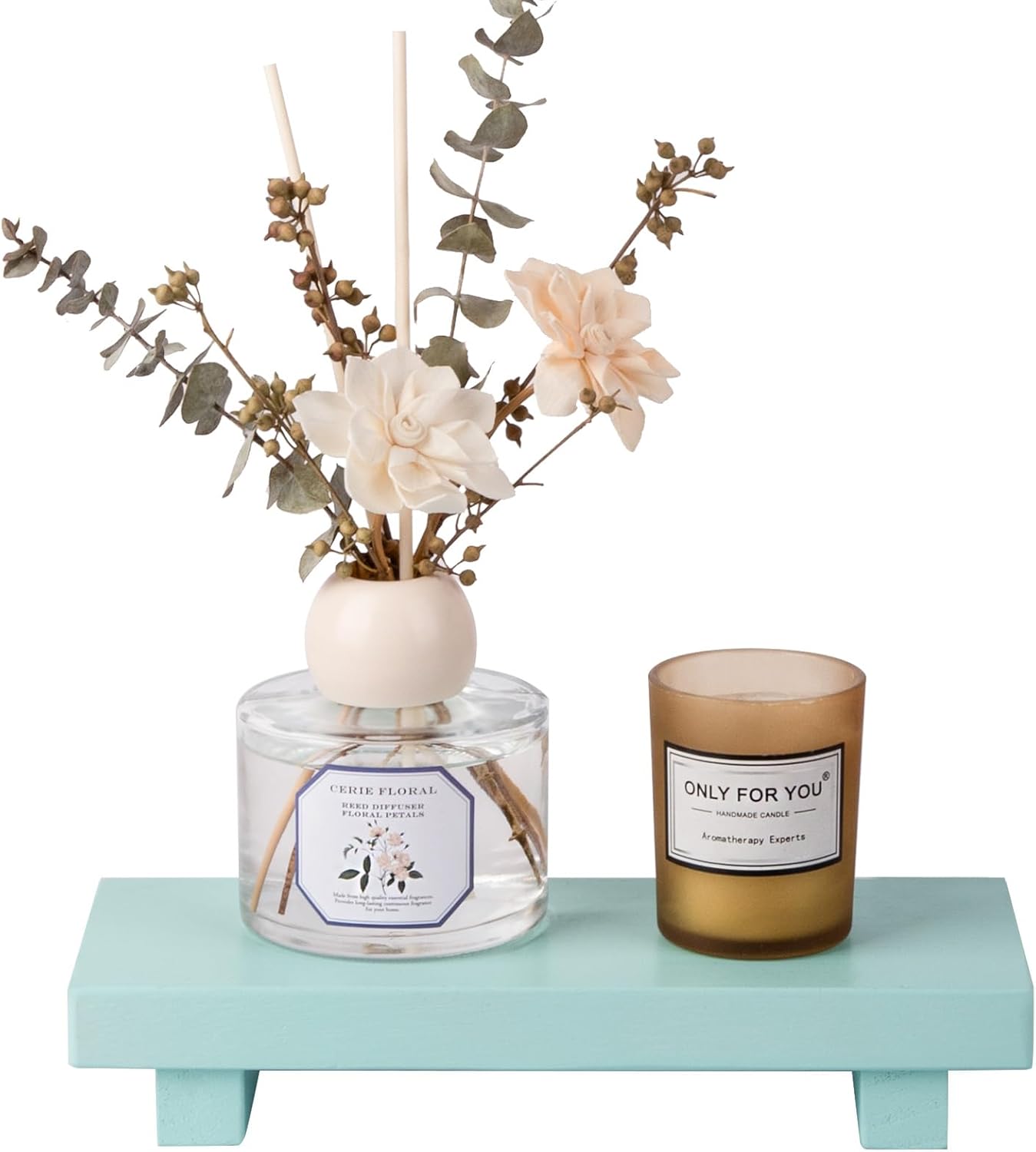 Small Wood Tray Pedestal Stand Farmhouse Bathroom Decor Decorative Wooden Riser Kitchen Soap Dish Holder for Vanity, Counter, Sink, Brown - Rayz Mart