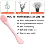Facial cleansing brush, 2-in-1 silicone face mask brush & face scrubber for exfoliating, massaging, removing blackheads, and skincare
