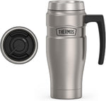 Thermos Stainless King Vacuum-Insulated Travel Tumbler, 16 Ounce, Matte Steel