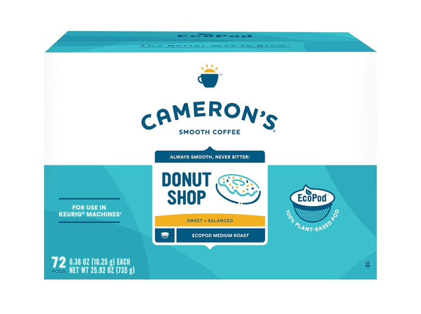 Cameron's Coffee K Cup Pods, 72 Count, Toasted Southern Pecan, 100% Colombian Beans