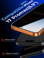 MAGIC JOHN 2 pack privacy screen protector for iPhone 17 Pro Max 6.9 inch with anti-spy and daily drop protection