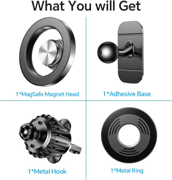 Magsafe Car Mount with Strong Magnets for iPhone and Android Phones