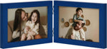 decorUhome Double 4x6 Picture Frame Vertical, Engineered Wood Bifold Photo Frame with Plexiglass for Tabletop Display, 4x6, Black