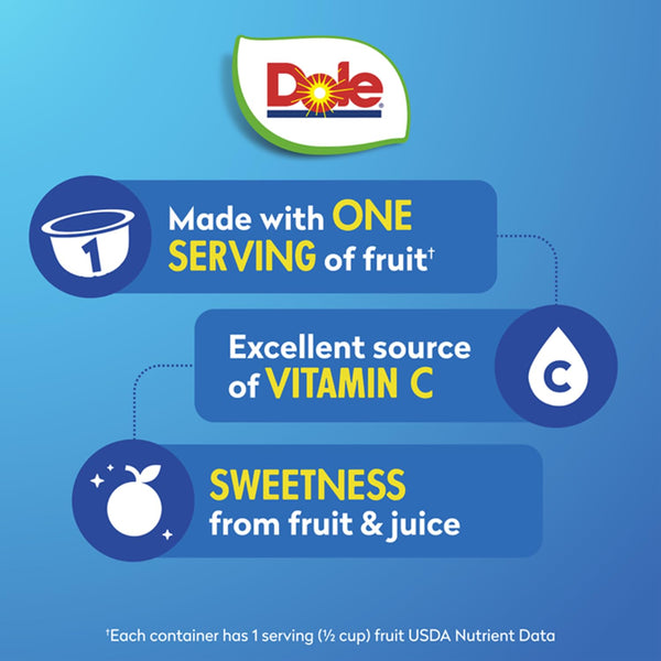 dole fruit bowls mandarin oranges 100% juice 4oz 36 cups gluten & dairy free bulk lunch snacks