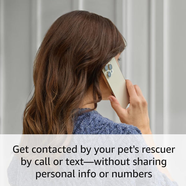 Easy-to-use pet tag with qr code and real-time scan alerts, shareable pet profile, no subscription or fees