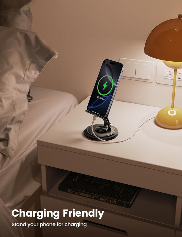 Lamicall Cell Phone Stand for Desk with 360° Rotation and Multi-Angle Adjustment