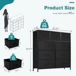 OLIXIS 9 Drawer Storage Organizer Unit for Closet and Living Room