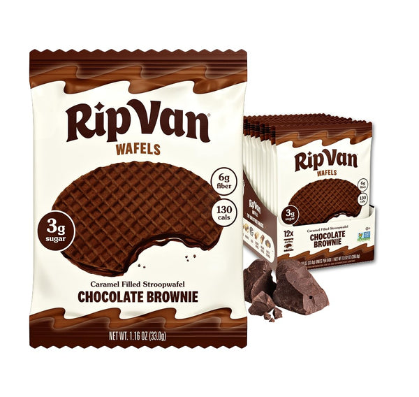 Rip Van Wafels Dutch Caramel & Vanilla Stroopwafels, 12 Count, Snack