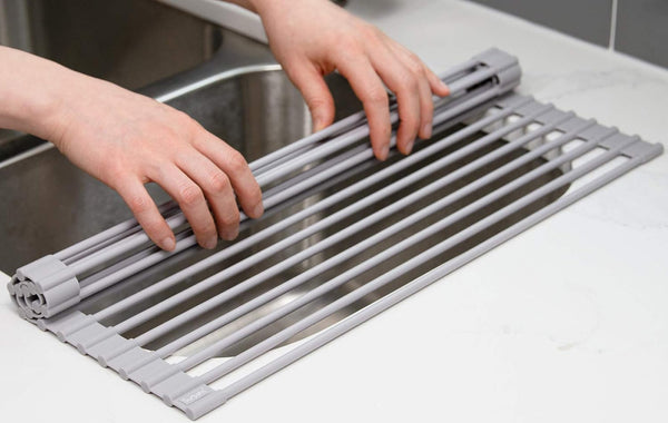 20.5 x 13.1 Inch Roll-Up Dish Drying Rack for Large Kitchen Sinks