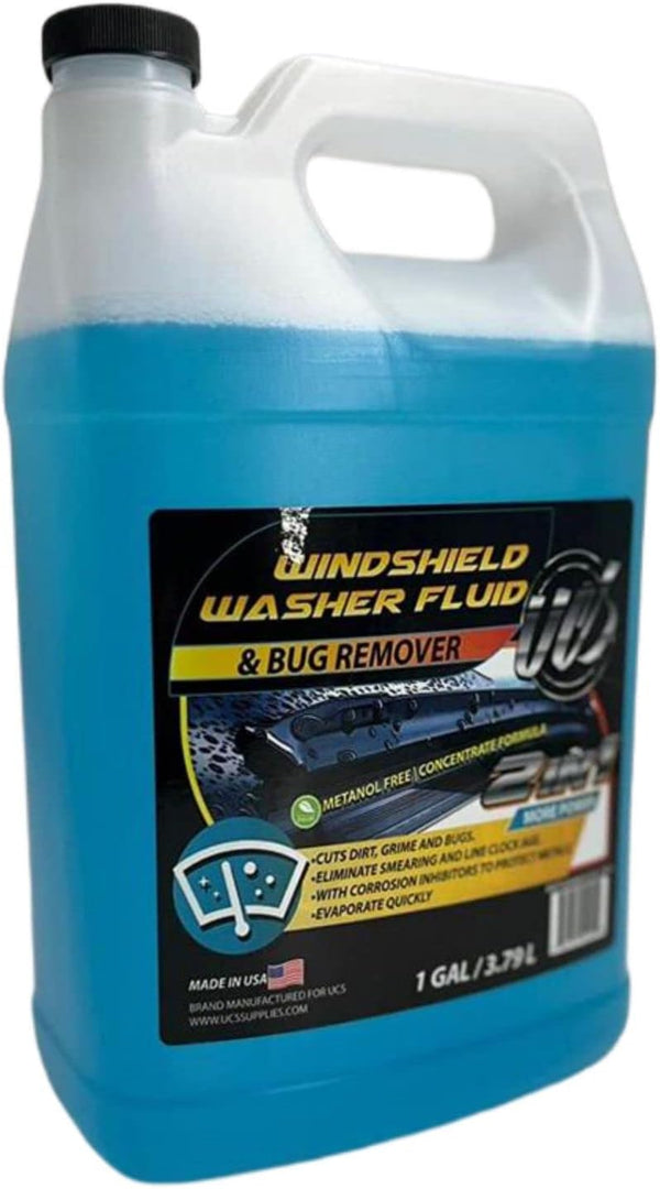 UCS 10015 2-in-1 windshield washer fluid & bug remover, 1 gallon, ready to use, metanol free