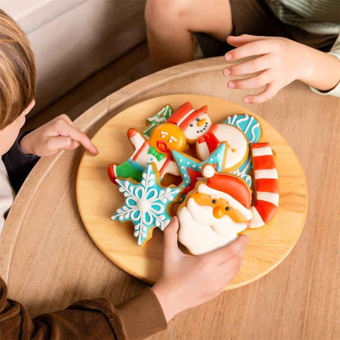 Christmas Cookie Cutters Set of 9 Pieces, Metal Shapes for Winter Holiday: Christmas Tree, Snowflake, Gingerbread Men, Angel, Star, Mitten, Candy Cane, Snowman