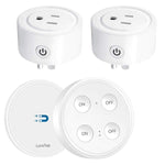 LoraTap Mini 656ft Range Wireless Outlet Plug, No Hub Required, 10A/1100W, White