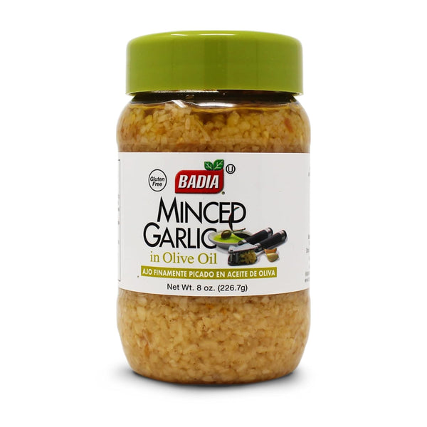 Badia Minced Garlic, 8 oz, premium quality, great for cooking, 100% natural, non-GMO, vegetarian, gluten-free