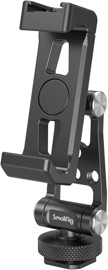 SMALLRIG Universal Metal Phone Support with Cold Shoe Mount, Smartphone Holder Adapter Support Free Adjustment Joints, Phone Tripod Mount for iPhone 17 16 15 14, for Samsung Galaxy etc. - 4382