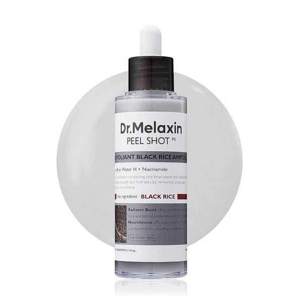 Dr.Melaxin peel shot glow black rice peeling ampoule 80ml gentle exfoliating korean skincare