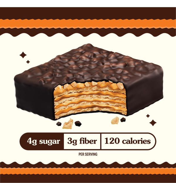 Rip Van Nutty Crunch Dark Choco Peanut Butter Wafer snack, 16 count, individually wrapped