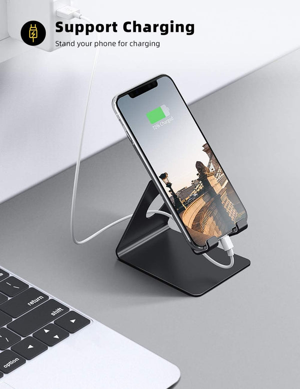 Lamicall Cell Phone Stand for Office Desk - Black