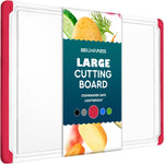 Extra Large Plastic Cutting Board for Kitchen Use, 18 x 12 Inch, Dishwasher Safe