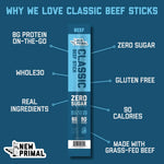 New Primal Meat Sticks Sampler, Grass-Fed Beef, All Natural Chicken, 10 Count