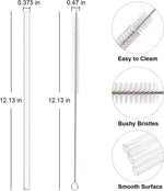 6-Pack Reusable Replacement Straws for Stanley 40 oz & 30 oz Tumblers with Cleaning Brush