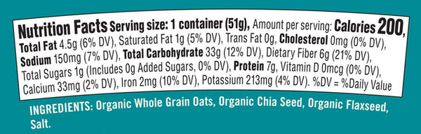 Bob's Red Mill Organic Gluten Free Oatmeal Cup, Classic with Flax/Chia, 1.8 Ounce (Pack of 12), Non-GMO, Whole Grain, Kosher