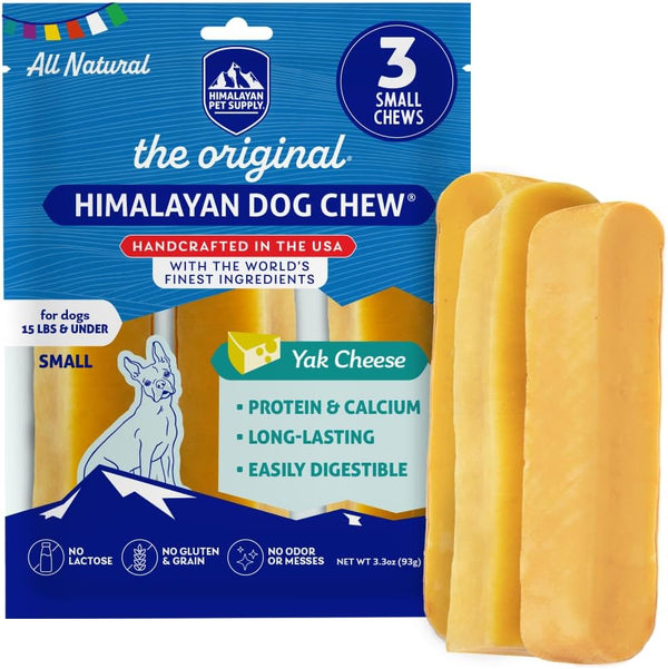 himalayan dog chews original yak cheese chews small 1.1oz gluten free healthy treats for dogs under 15lbs