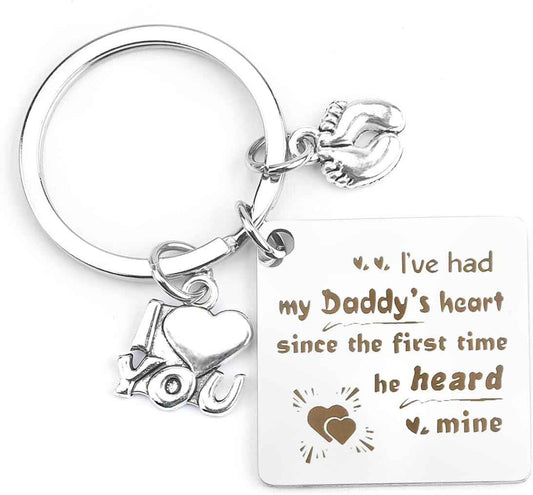 Daddy Gifts,Father's Day Gifts,Daddy to Be Gifts Presents Keychain Dad Birthday Valentines Christmas Gifts