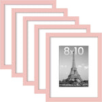 upsimples 11x14 Picture Frame Set of 5, Display Pictures 8x10 with Mat or 11x14 Without Mat, Wall Gallery Photo Frames, Black