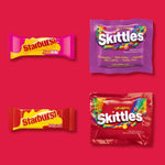 skittles original and starburst fun size chewy candy variety bag, party size, 20.13 oz bulk bag