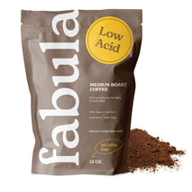 USDA Organic Fabula Low Acid Ground Coffee Medium Roast 12 oz No Molds Mycotoxins Free Single Origin