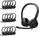 Logitech H390 black stereo wired headset with noise cancelling mic for PC, laptop, Chromebook