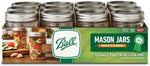 Ball Wide Mouth Glass Mason Jars with Lids and Bands, Used for Canning, Pickling, Juice, Jam, Jelly, Quart Size 32 Ounce (Pack of 2)