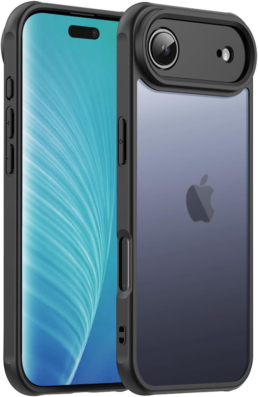 for iPhone Air Case, Thin Anti-Scratch PC Matte Translucent Back & Flexible TPU Shockproof Protection Phone Cover case for Apple iphoneAir 6.5" (Black)