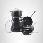 All-Clad HA1 Hard Anodized Non Stick Fry Pan Set 2 Piece, 8, 10 Inch, Induction, Oven Broiler Safe 500F, Pots and Pans Set, Kitchen Frying Pans, Skillets, Premium Cookware, Home, Dishwasher Safe Black
