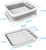 Collapsible Dish Drying Rack for Kitchen Counter with Drainboard