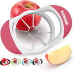 SCHVUBENR 3.5 Inch Apple Slicer - Professional Apple Cutter - Stainless Steel Apple Corer - Super Sharp Apple Slicer and Corer - Apple Tool with 8 Sharp Blades(Black)