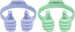 HONSKY Thumbs-Up Phone Stand for Tablets, E-Readers and Smart Phones – Green/Purple – 2 Count