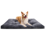 dog crate bed for large dogs 35x23 inch thick flannel pet sleeping mat anti-slip gray